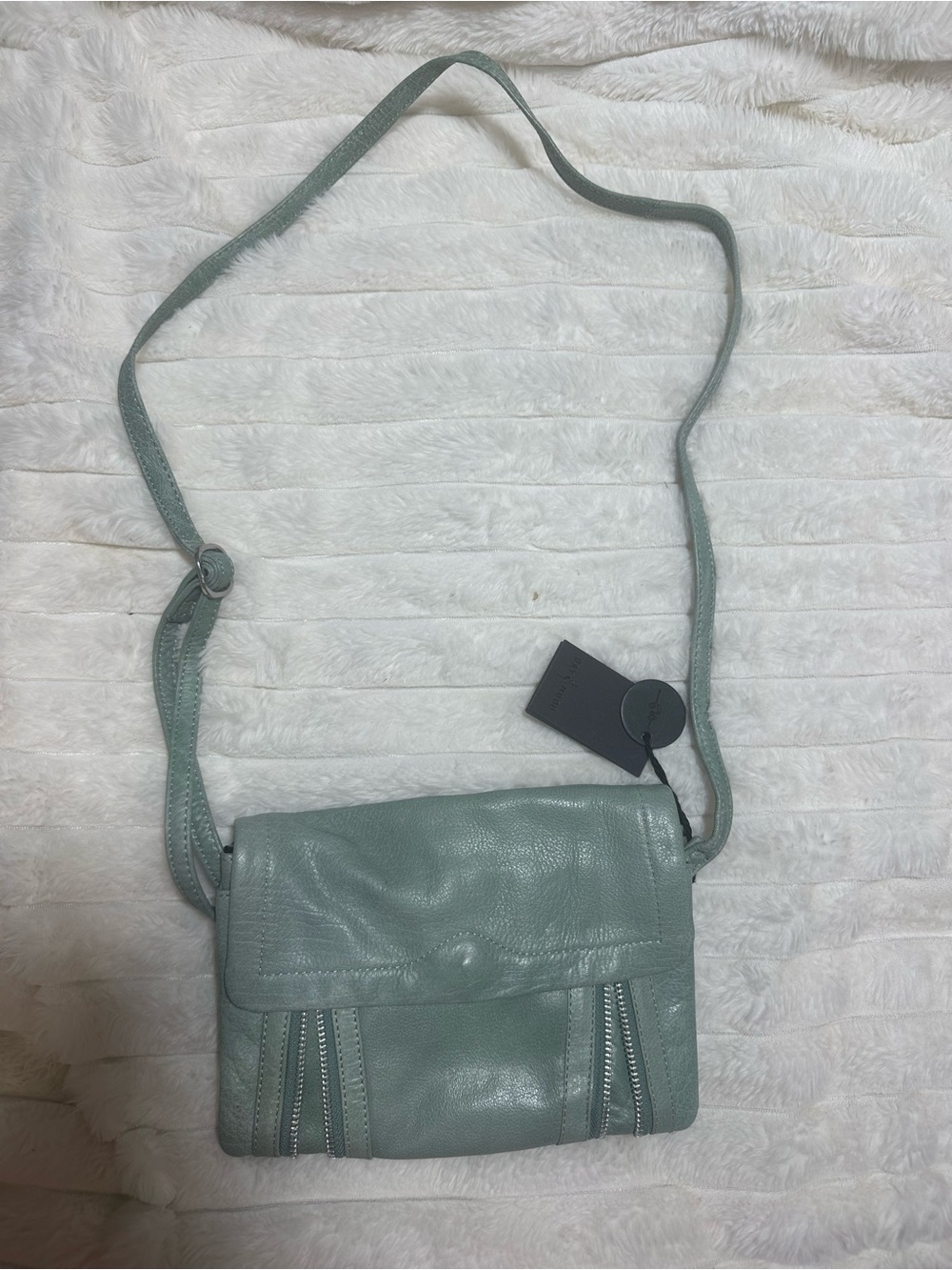 Day & Mood Pine Crossbody Surf Spray Blue Green Genuine Leather Bag NWT